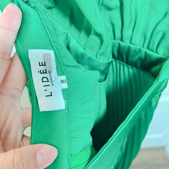 L'IDÉE Renaissance Halter Satin A-Line Gown Size 8 - Picture 6 of 8